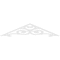 Ekena Millwork Pitch Hurley Architectural Grade PVC Gable Pediment, 72"W x 15"H x 1"P (5/12) GPP072X015X100HUR - alternate 4